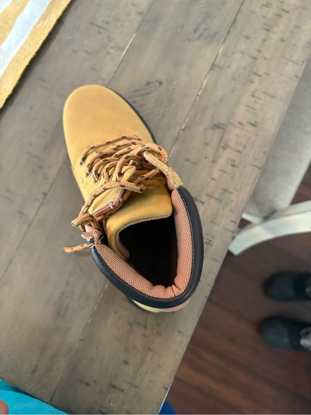 Kids Tan Lace-Up Work Boot